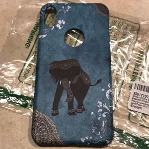 NEW Glisten teal black Elephant snap on case